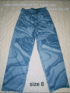 Super High-Rise, Marble-Wash Jeans: STATEMENT PIECE DENIM